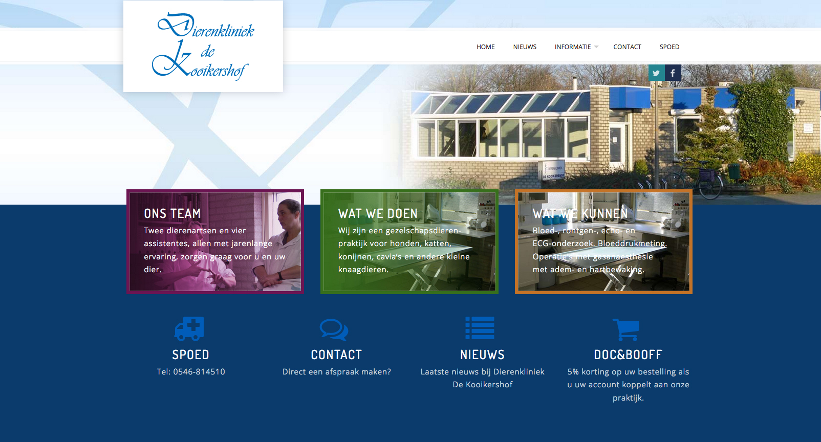 Nieuwe website De Kooikershof